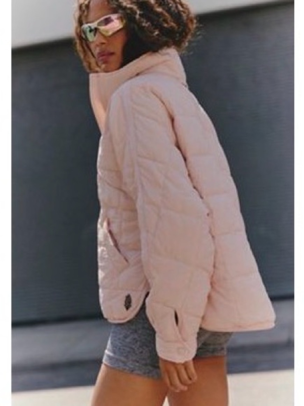 FP Movement Pippa Packable Puffer Jacket, Size Medium, Ballet Slipper Pink, EUC